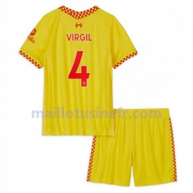 Maillot de Foot Liverpool Virgil van Dijk 4 Troisième 2021-22 - Enfant
